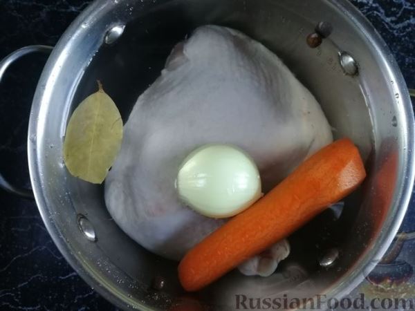 Куриный суп с чечевицей и овощами