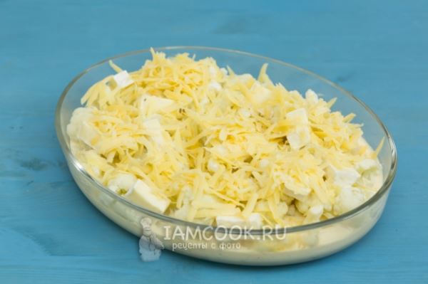 Запеканка из цветной капусты с сыром